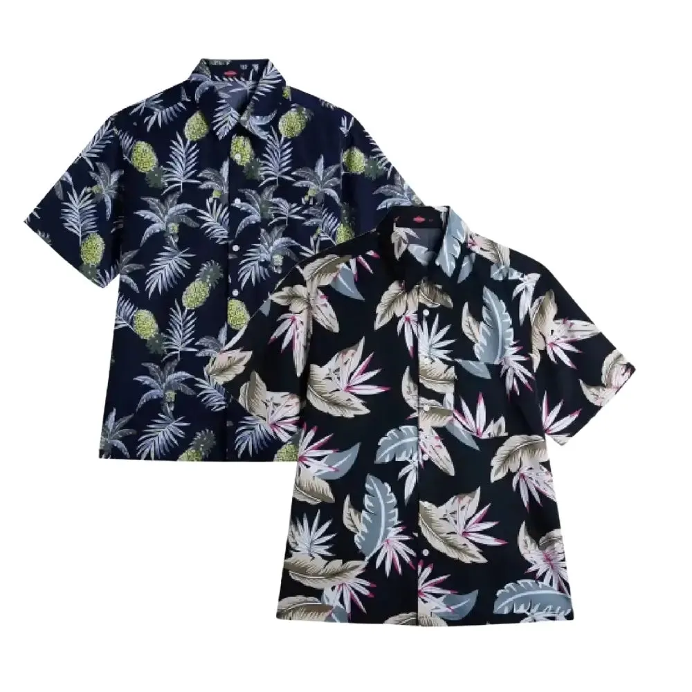 2 Pack Big And Tall Hawaiian Shirts