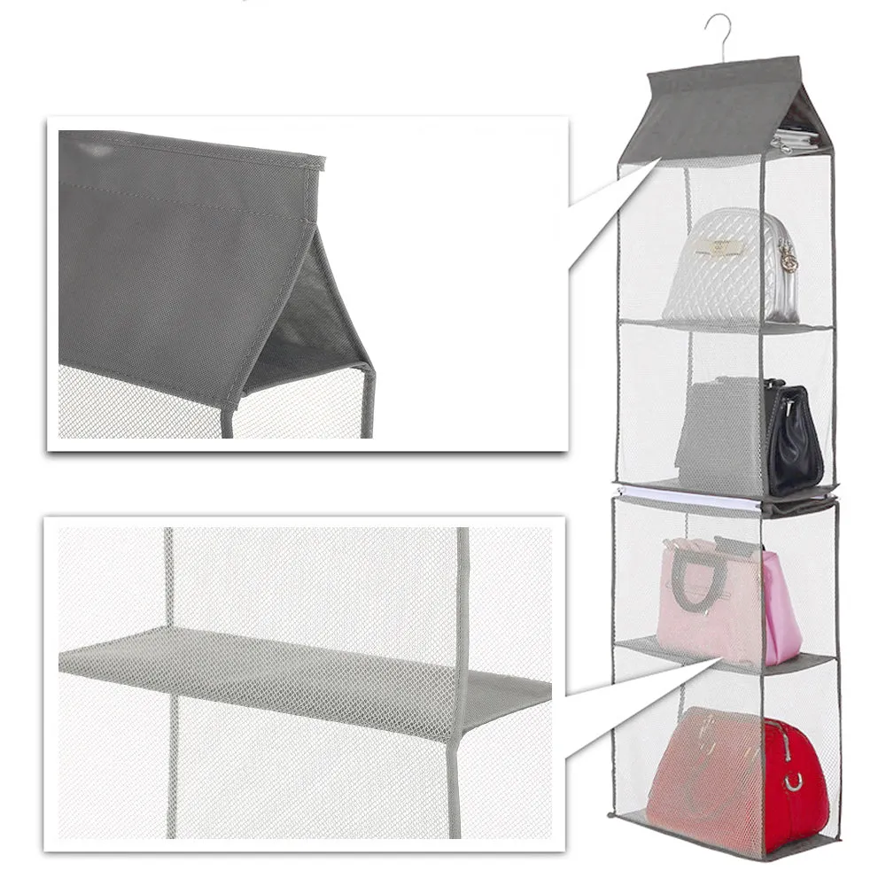 4-Tiers Non-woven Detachable Closet Bags Organizer