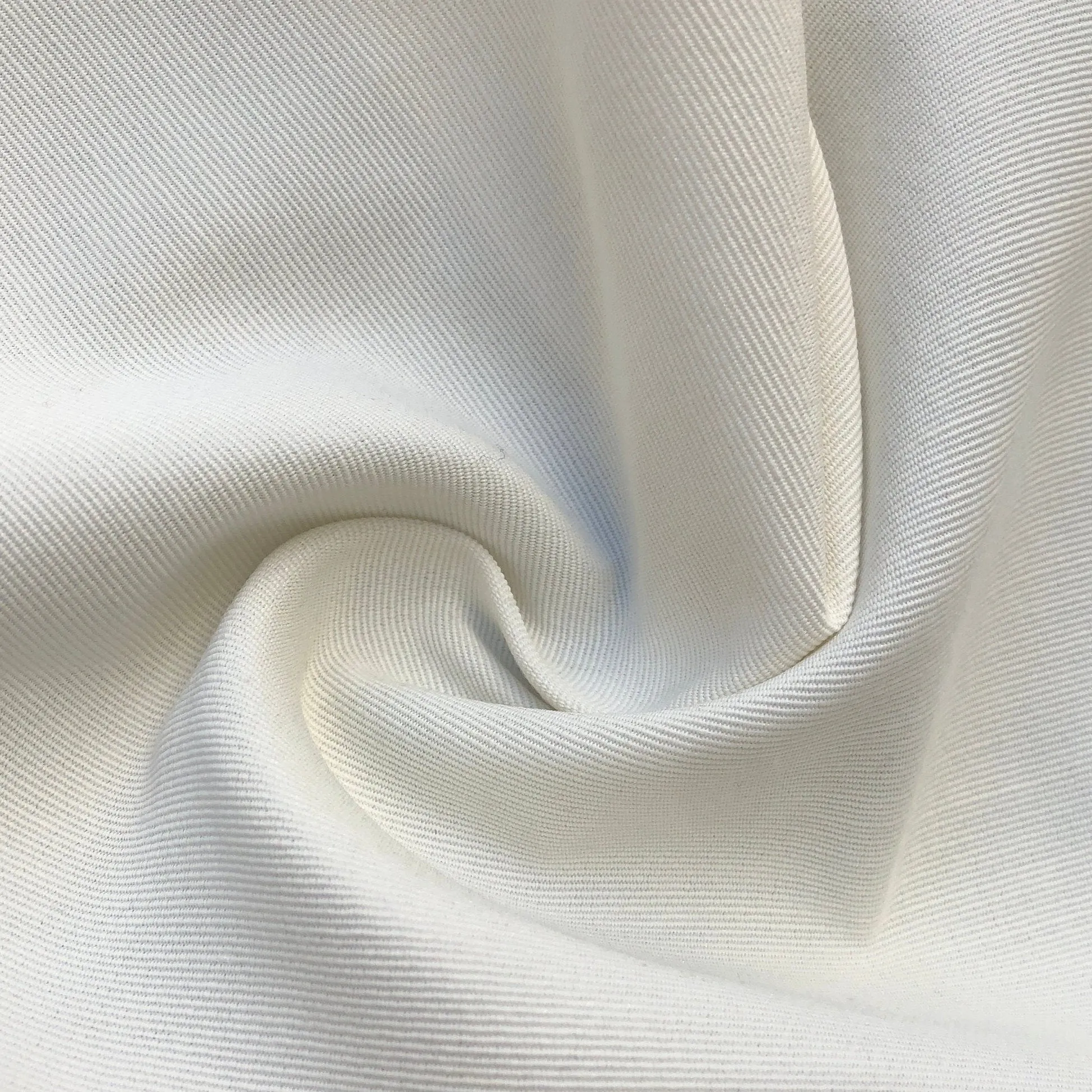 58" 100% Rayon Bengaline Faille PFD White Woven Fabric By the Yard