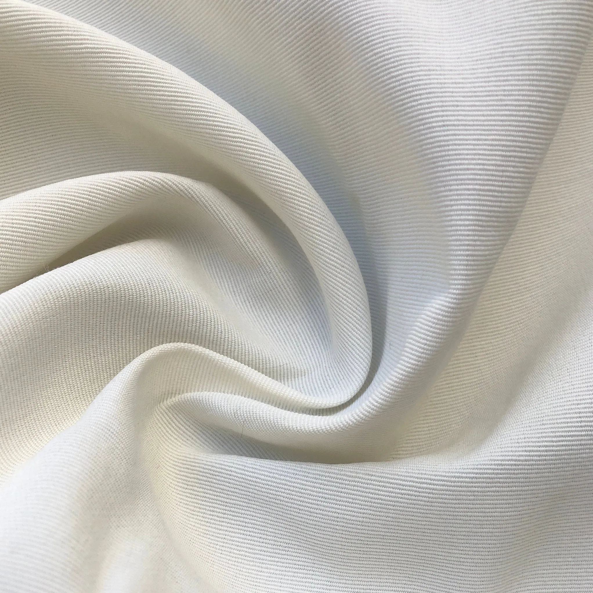 58" 100% Rayon Bengaline Faille PFD White Woven Fabric By the Yard