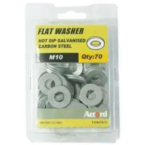 Accord Flat Washer Galv M10 (70pk)