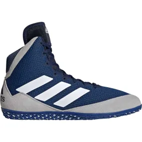 Adidas 232 Mat Wizard 5 Wrestling Shoes - Navy Gray White