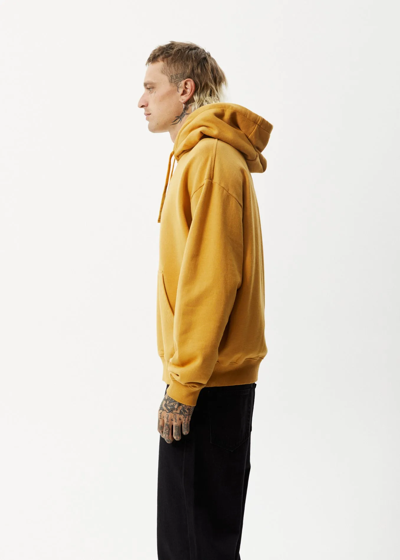 AFENDS Mens Universal - Graphic Hoodie - Mustard