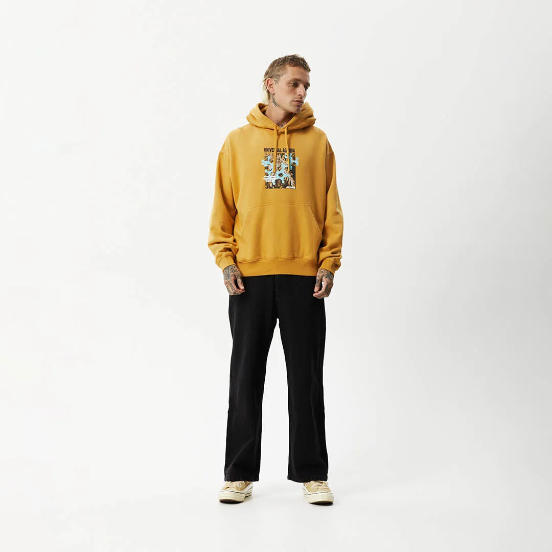 AFENDS Mens Universal - Graphic Hoodie - Mustard