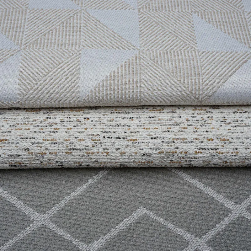 Ahoy Fabric in Beige/Tan/White