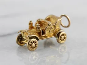 Antique Car Charm Crafted of English Yellow Gold