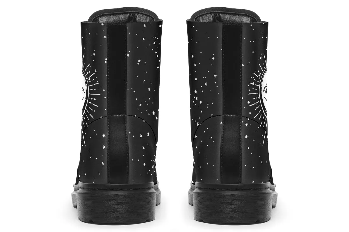 Astral Boots - Vegan Leather Doc-Style Boots with Durable Stitched on Soles