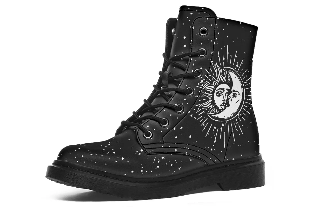 Astral Boots - Vegan Leather Doc-Style Boots with Durable Stitched on Soles