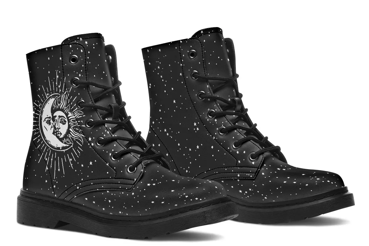 Astral Boots - Vegan Leather Doc-Style Boots with Durable Stitched on Soles