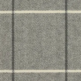 Astral Check Pure New Wool Fabric | Coal