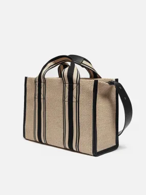 Athena Stripe Woven Tote | Natural