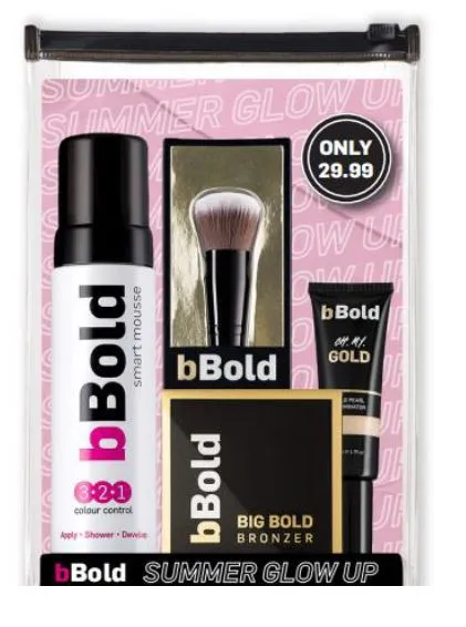 bBold Summer Glow Up Tan & Cosmetic Bundle