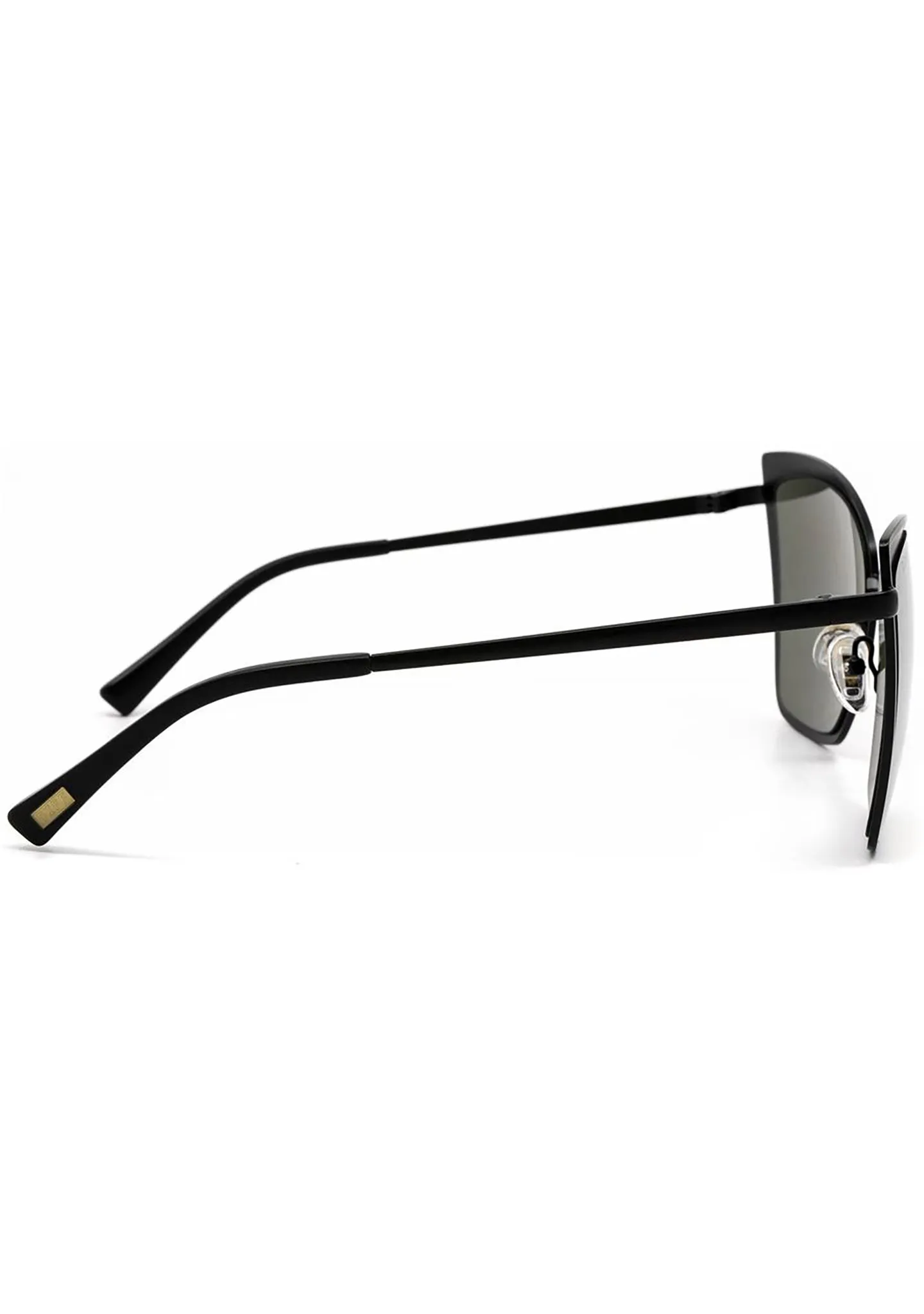 Becky Sunglasses in Matte Black/Gold Mirror