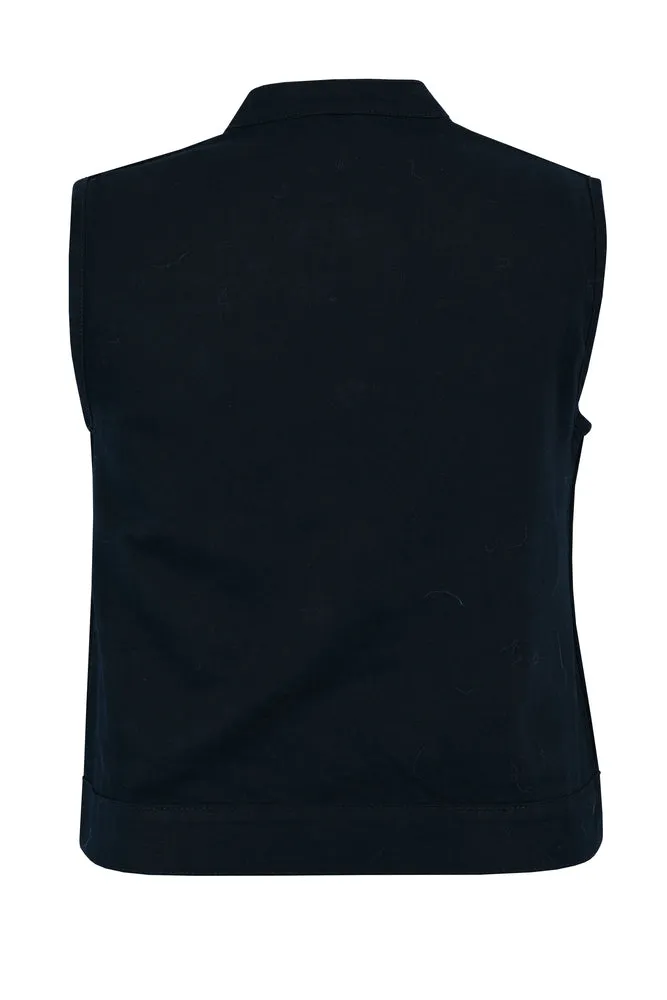 Black Advance Construction Denim Vest