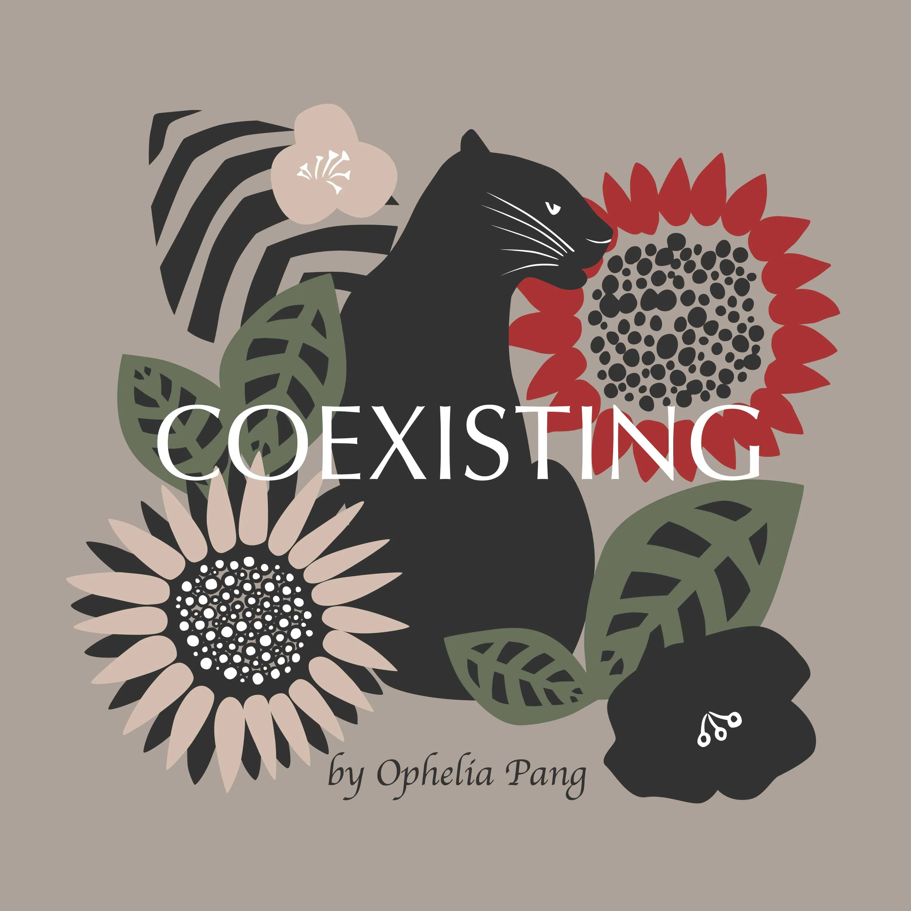 Black Panthers - Coexisting - Ophelia Pang - Cloud 9 Fabrics - Modal Rayon