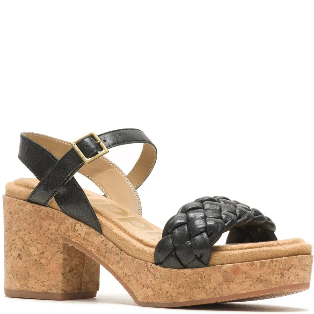 Black Poppy Quarter Strap Sandals