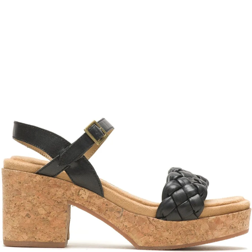 Black Poppy Quarter Strap Sandals