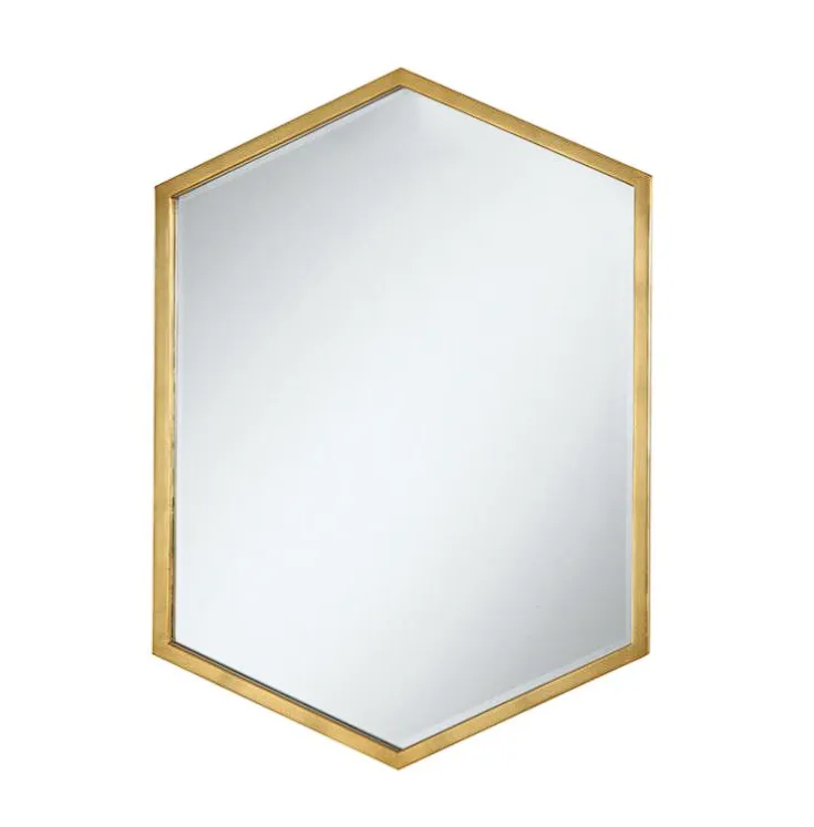 Bledel Hexagon Shaped Wall Mirror Gold