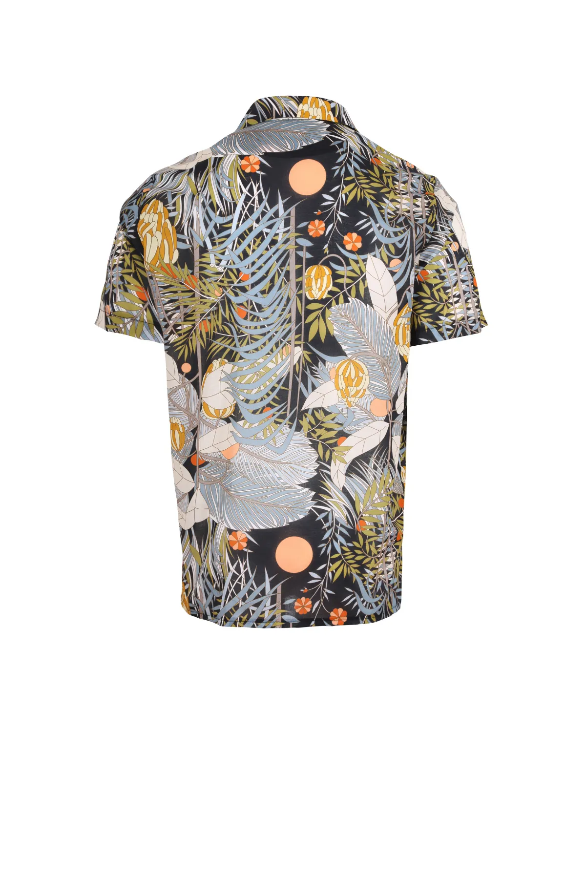 Blue Mountains Hawaiian Shirt Black