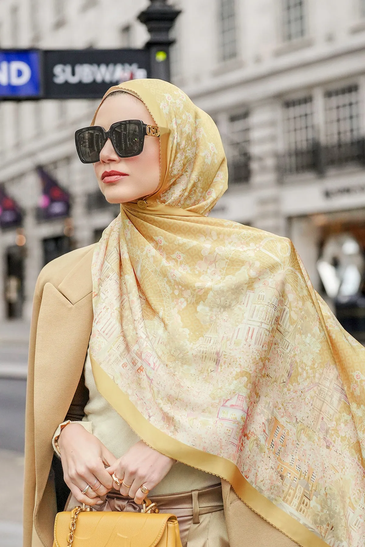 British 2 Satin Shawl - Oxford Street