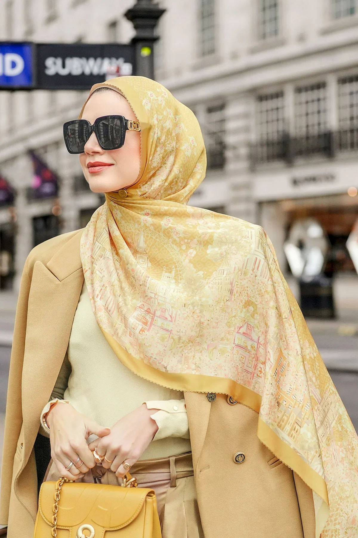 British 2 Satin Shawl - Oxford Street