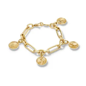 British Isles Charm Bracelet Yellow Gold