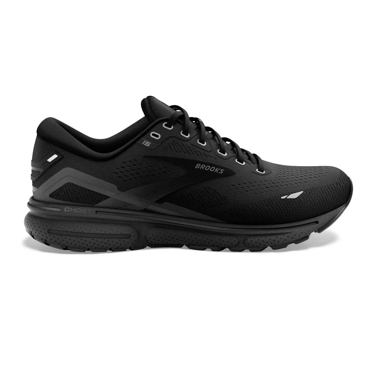 Brooks Ghost 15 (Womens) - Black/Black/Ebony