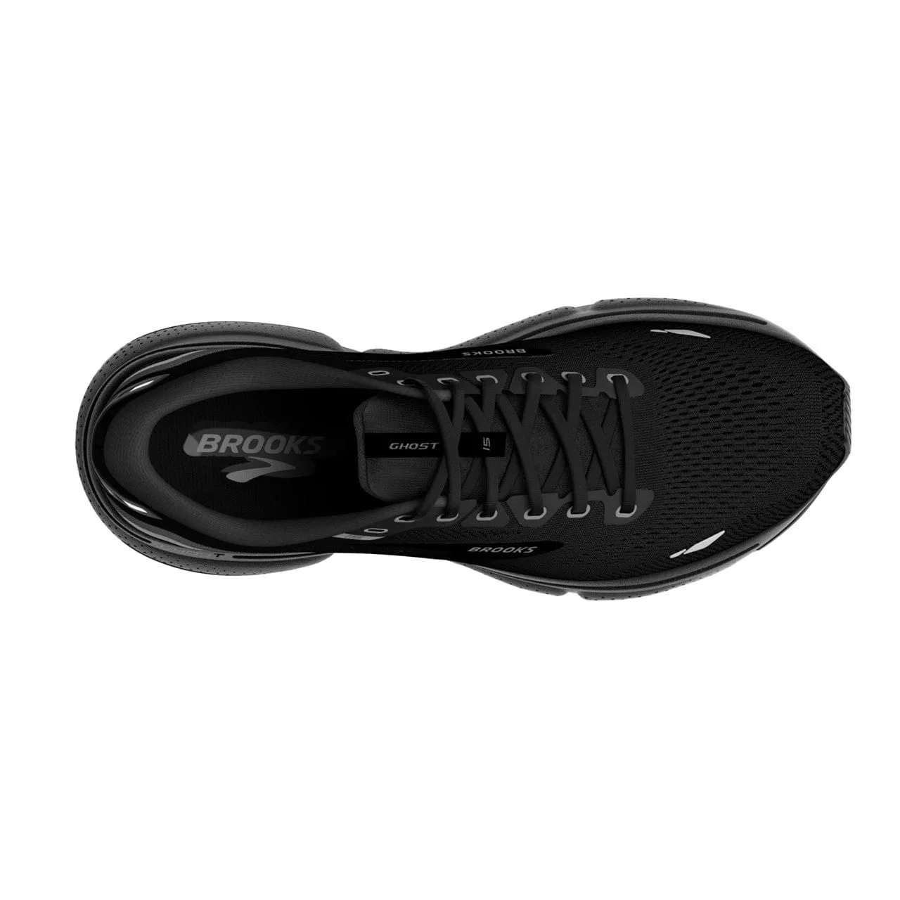 Brooks Ghost 15 (Womens) - Black/Black/Ebony