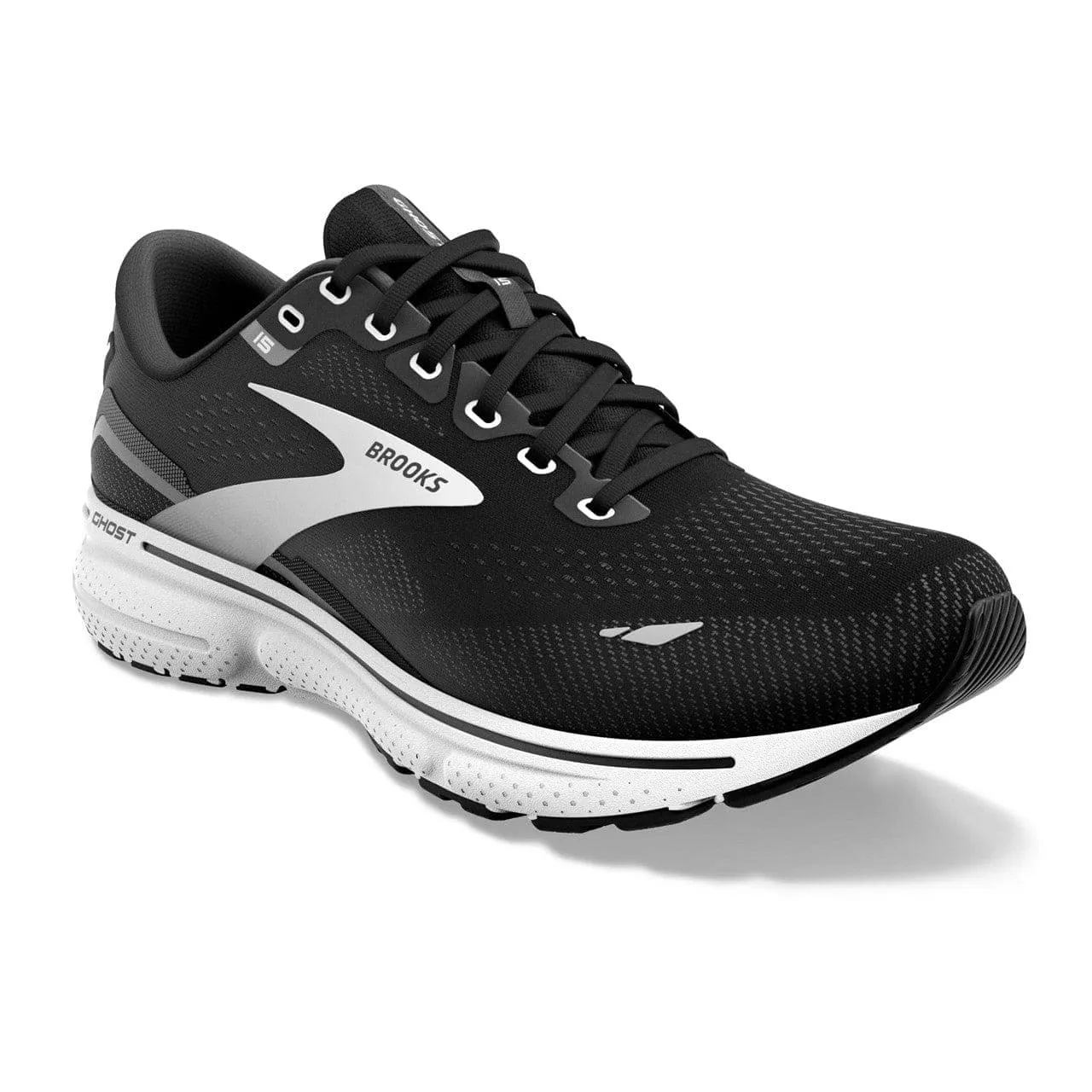 Brooks Ghost 15 (Womens) - Black/Blackened Pearl/White