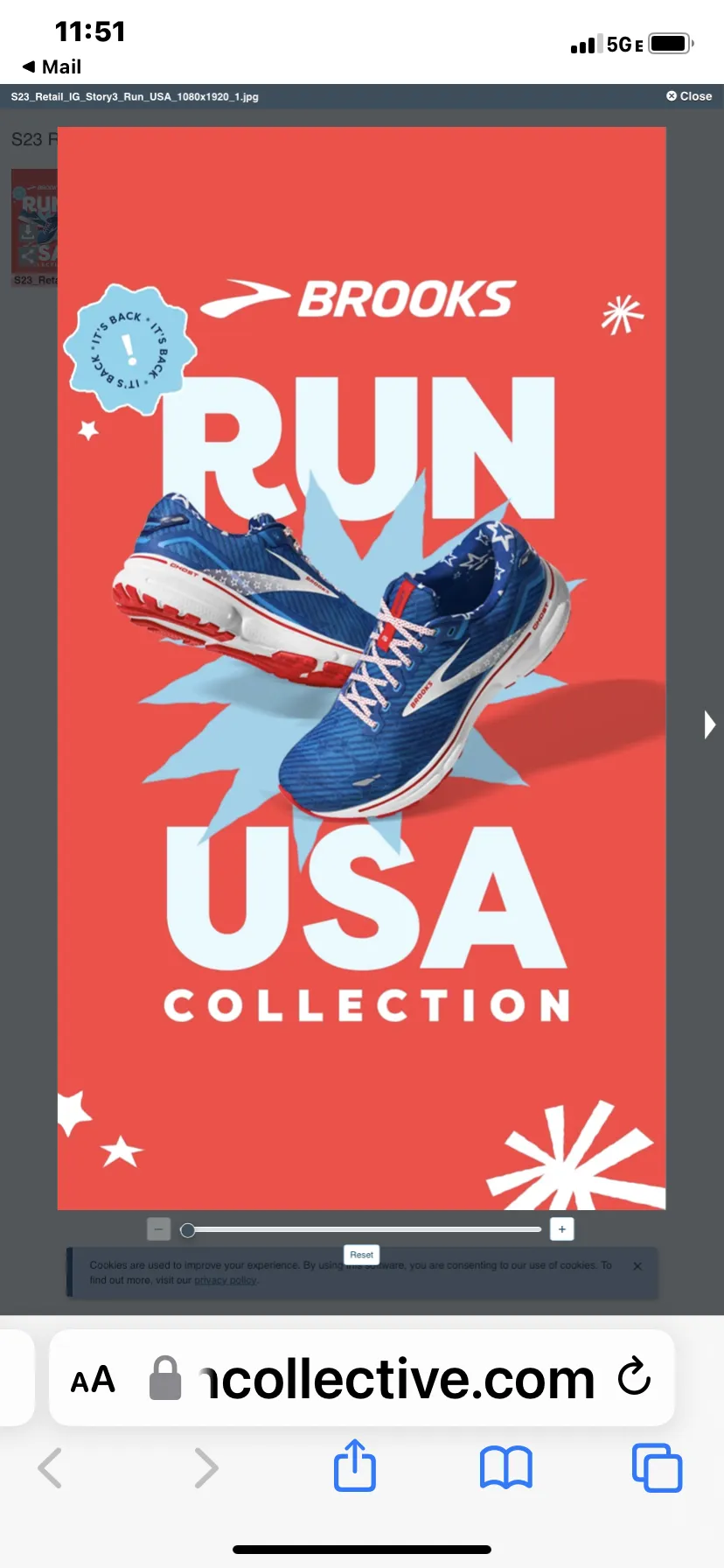 Brooks Women's Ghost 15 "Run USA"