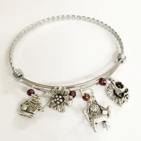 Charm bracelet; Tea is joy theme/ make time for tea!