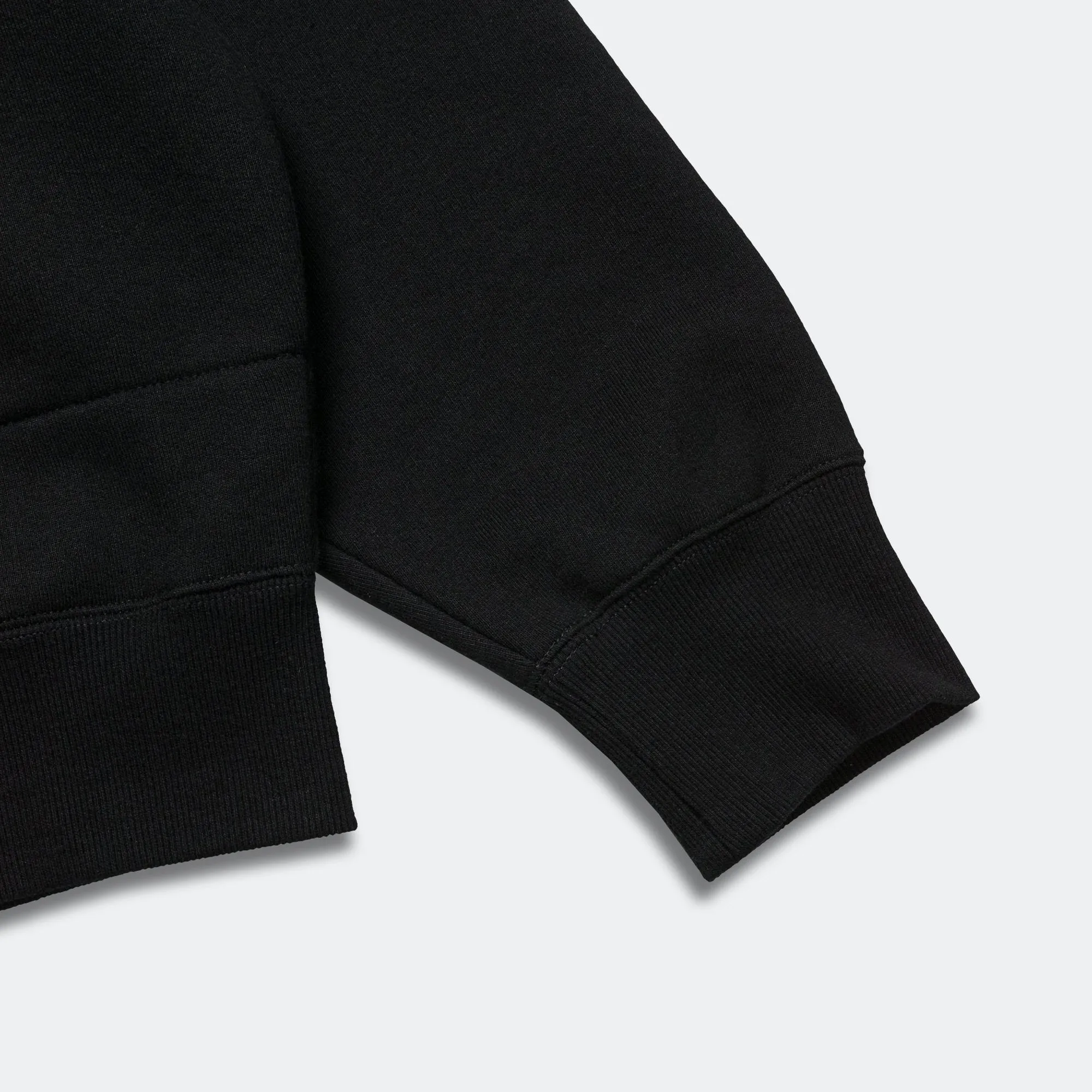 Crest Zip-Up Hood - Black