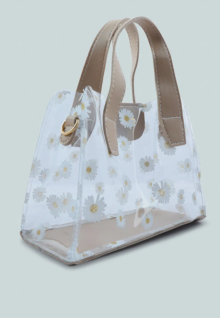 Daisy Floral Print Hand Bag