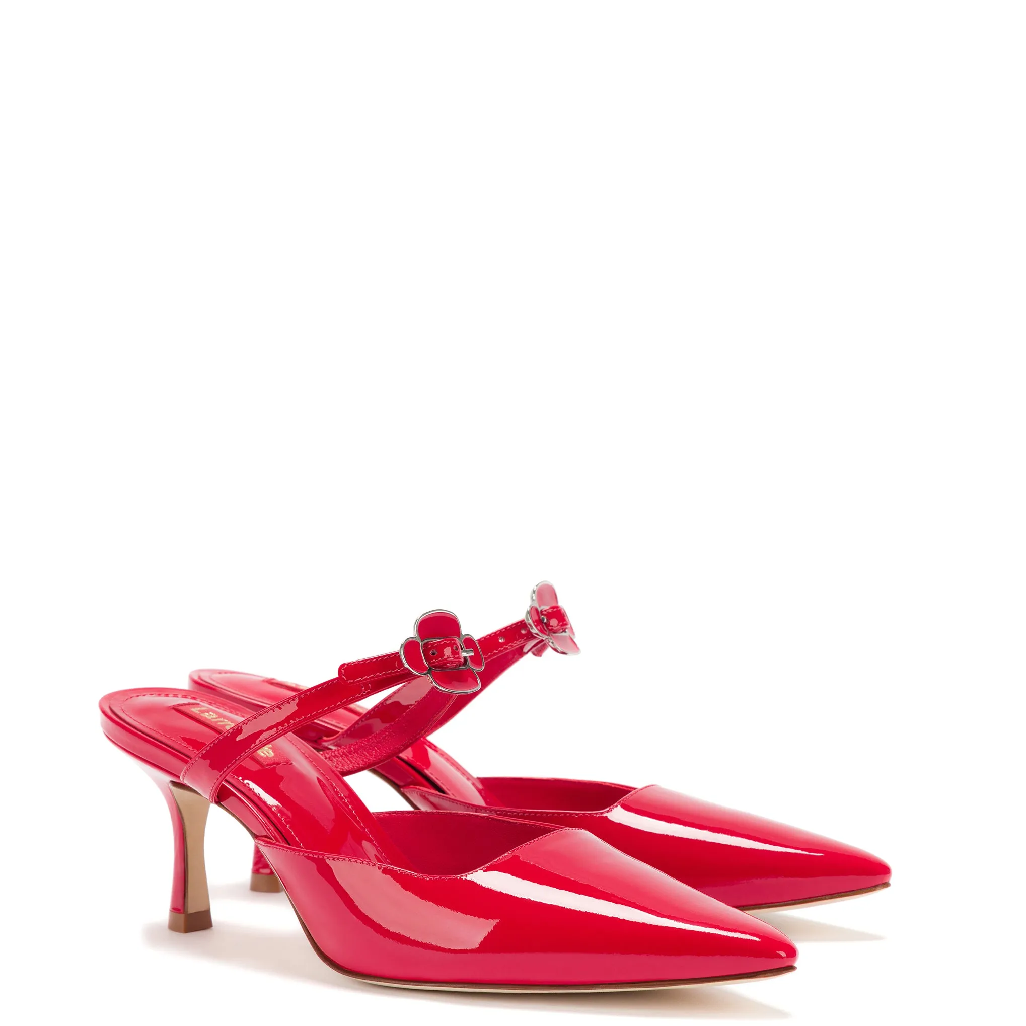 Daisy Pump In Scarlet Patent Leather