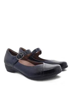 Dansko Fawna Navy Burnished Leather