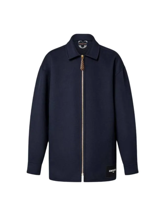 Double Face Zip-Up Jacket Navy