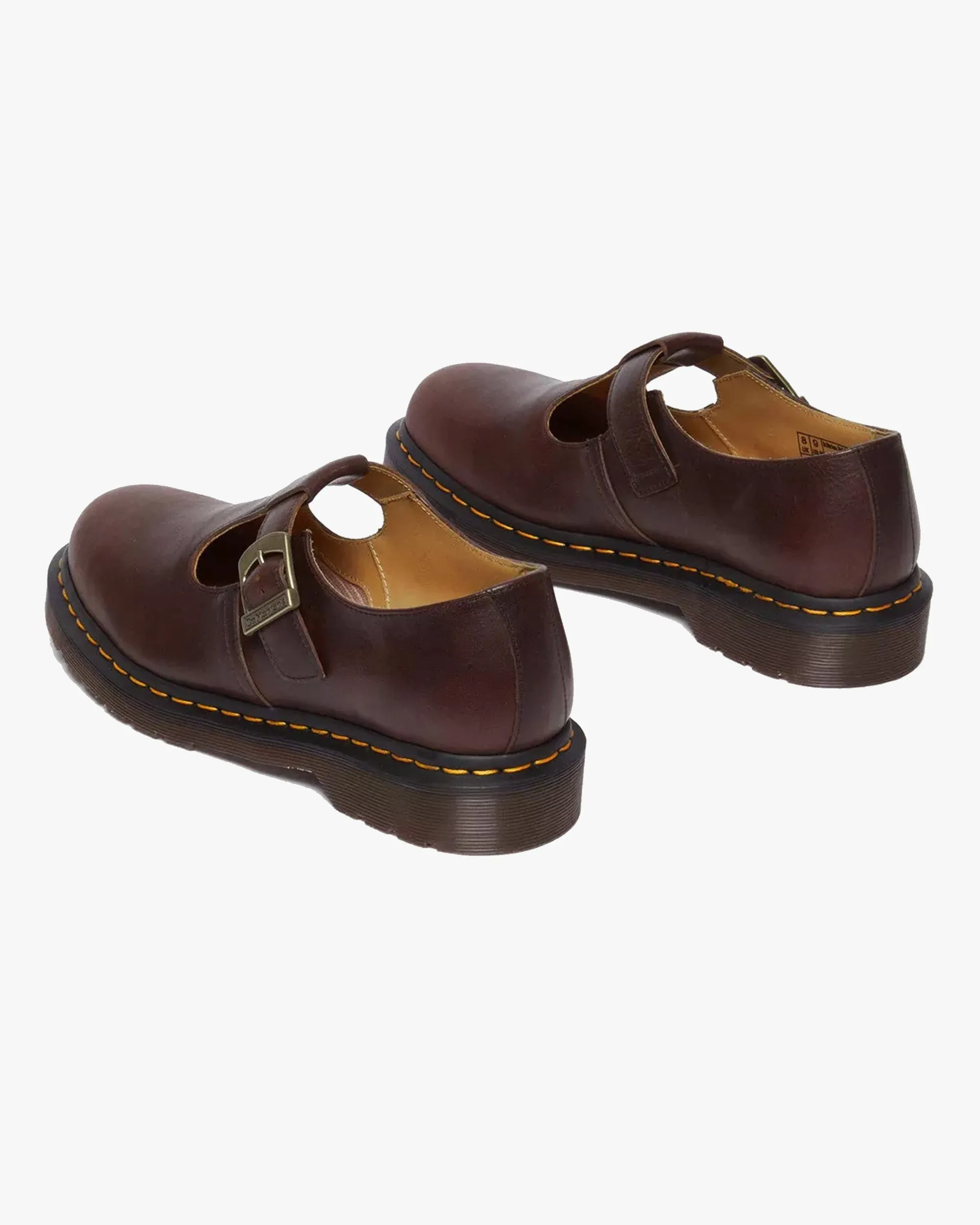 Dr Martens Archive T-Bar Regency Calf Mary Jane Shoes - Whiskey