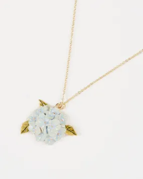 Enamel Hydrangea Necklace