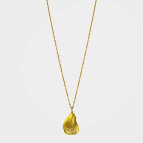 Gold or Silver Oyster Shell Pendant Necklace | By Lunar James