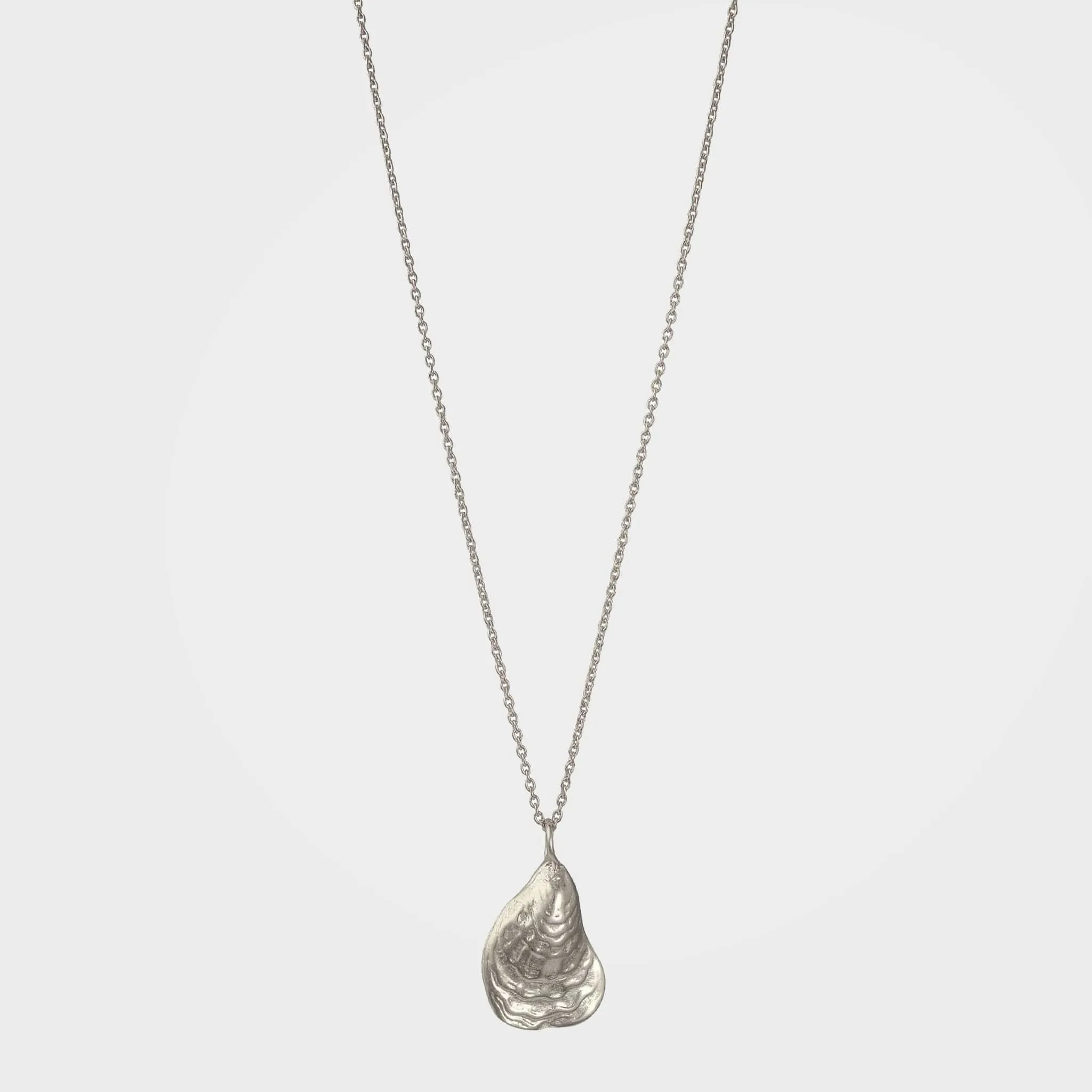 Gold or Silver Oyster Shell Pendant Necklace | By Lunar James