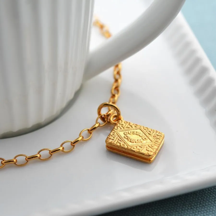 Gold Plated Custard Cream Bracelet