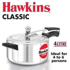 Hawkins CL40 Classic Aluminum Pressure Cooker 4 Liter