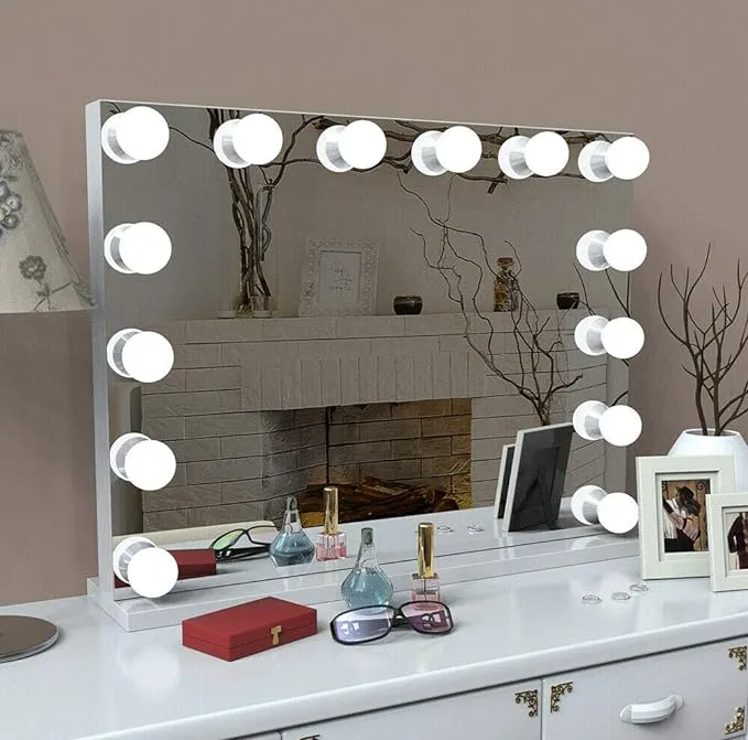 Hollywood Landscape Pivot Lighted Vanity | Makeup Mirror | 14 LED Bulbs