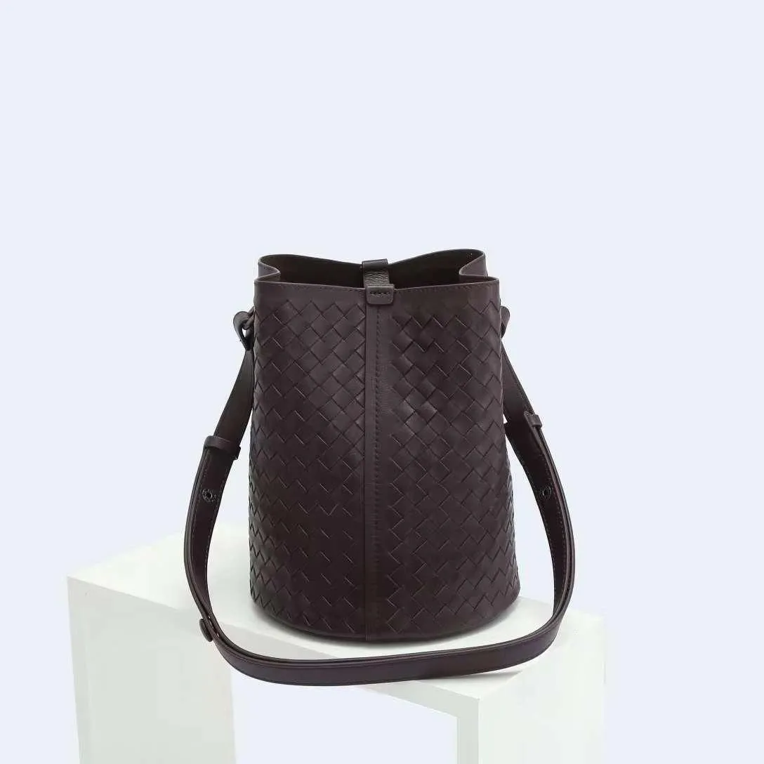 Interwoven Lambskin Leather Bucket Bag, Small Shoulder Bag,  Woven Purse Women Classic bag Crossbody Designer  Bag, Designer Bag