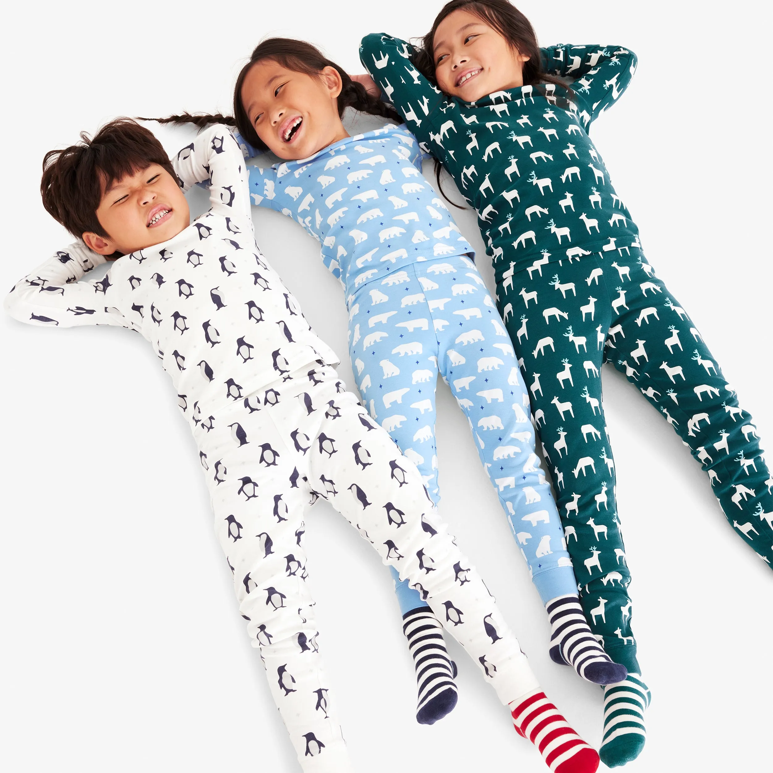 Kids organic PJ pant in bear hugs