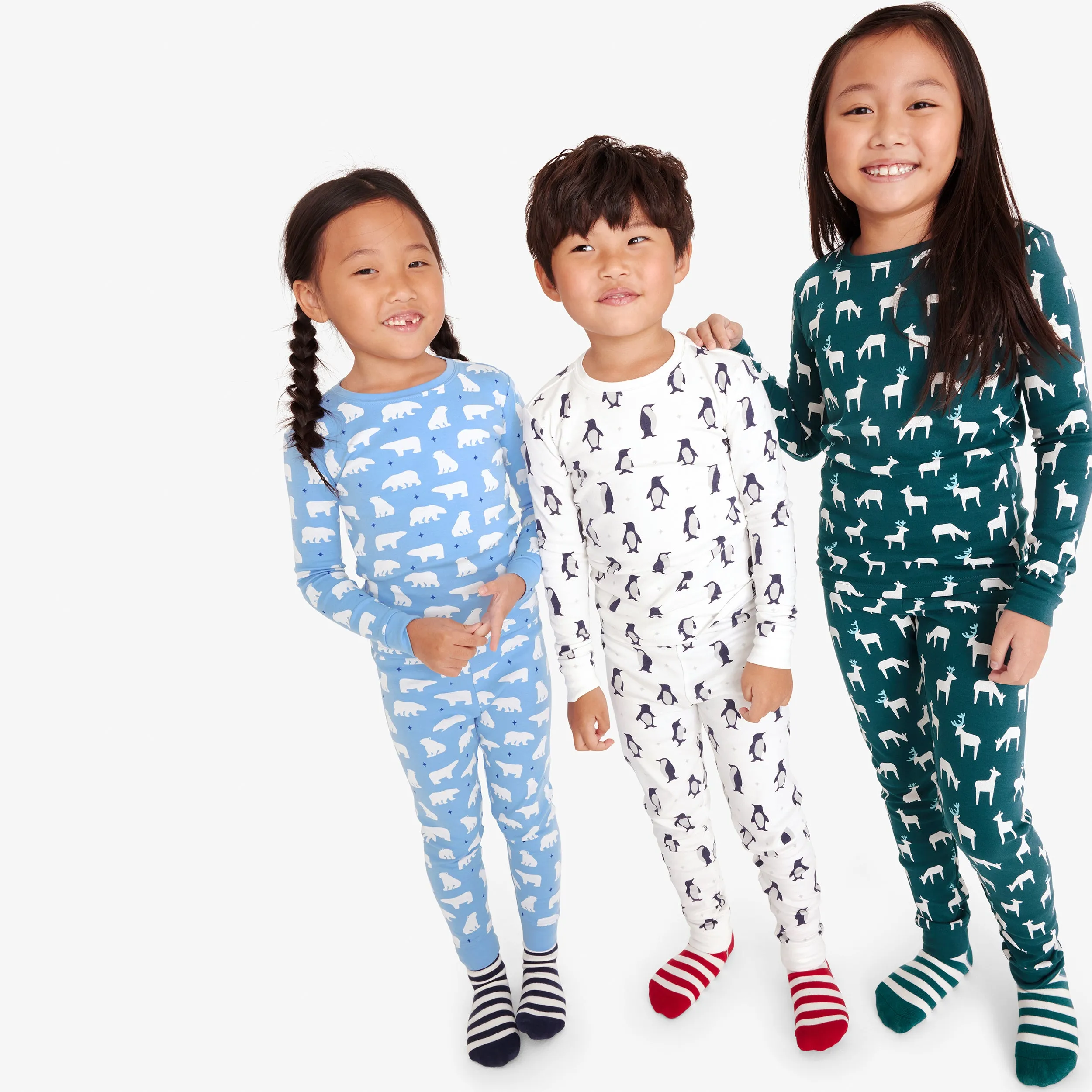 Kids organic PJ pant in bear hugs