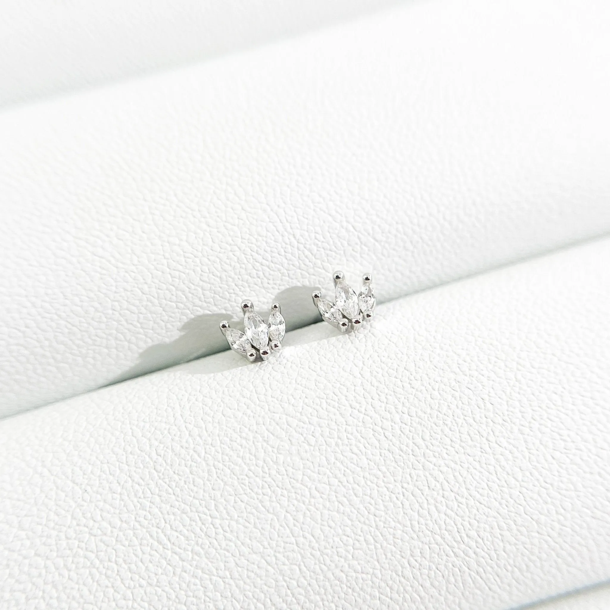 Marquise Threadless Flat Back Studs