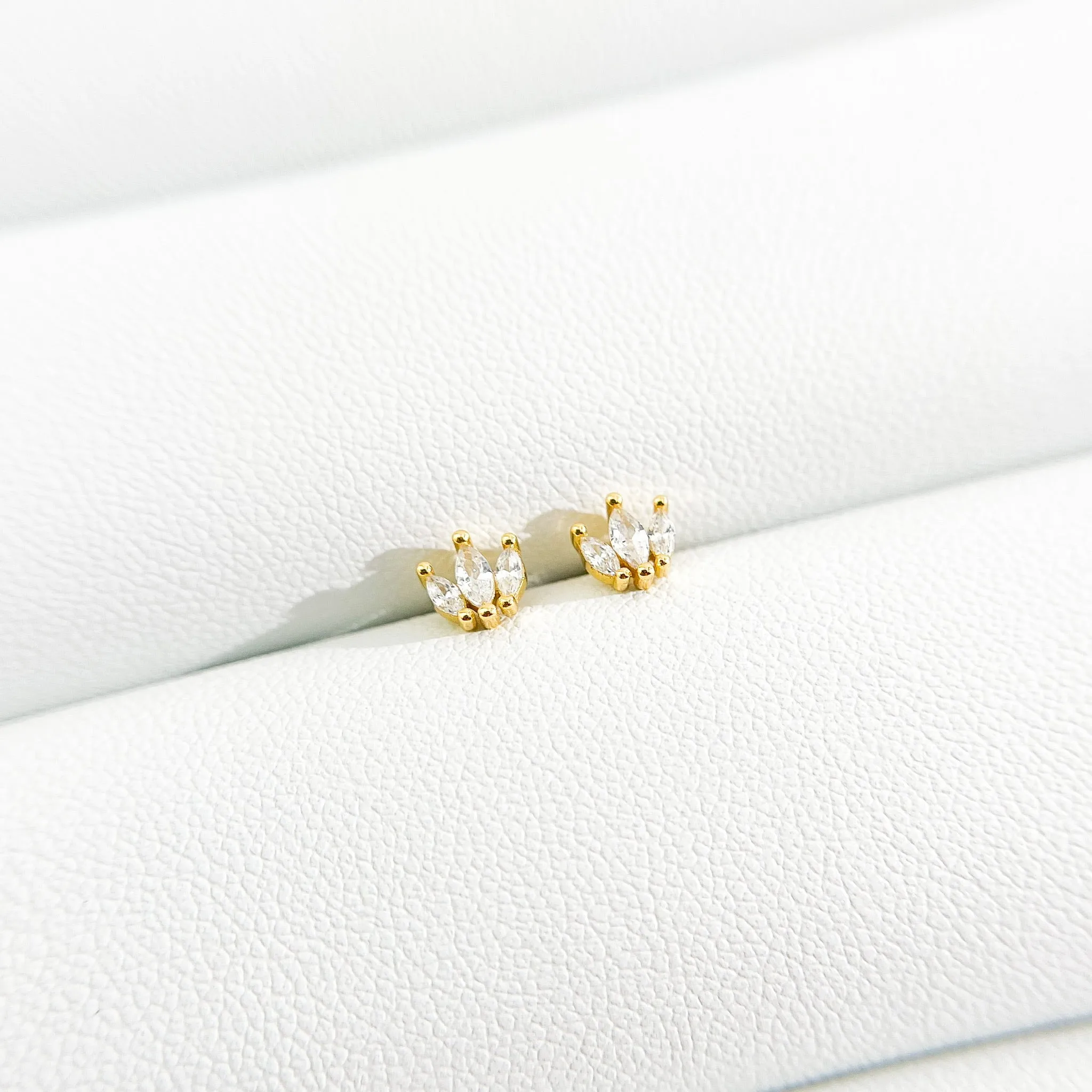 Marquise Threadless Flat Back Studs