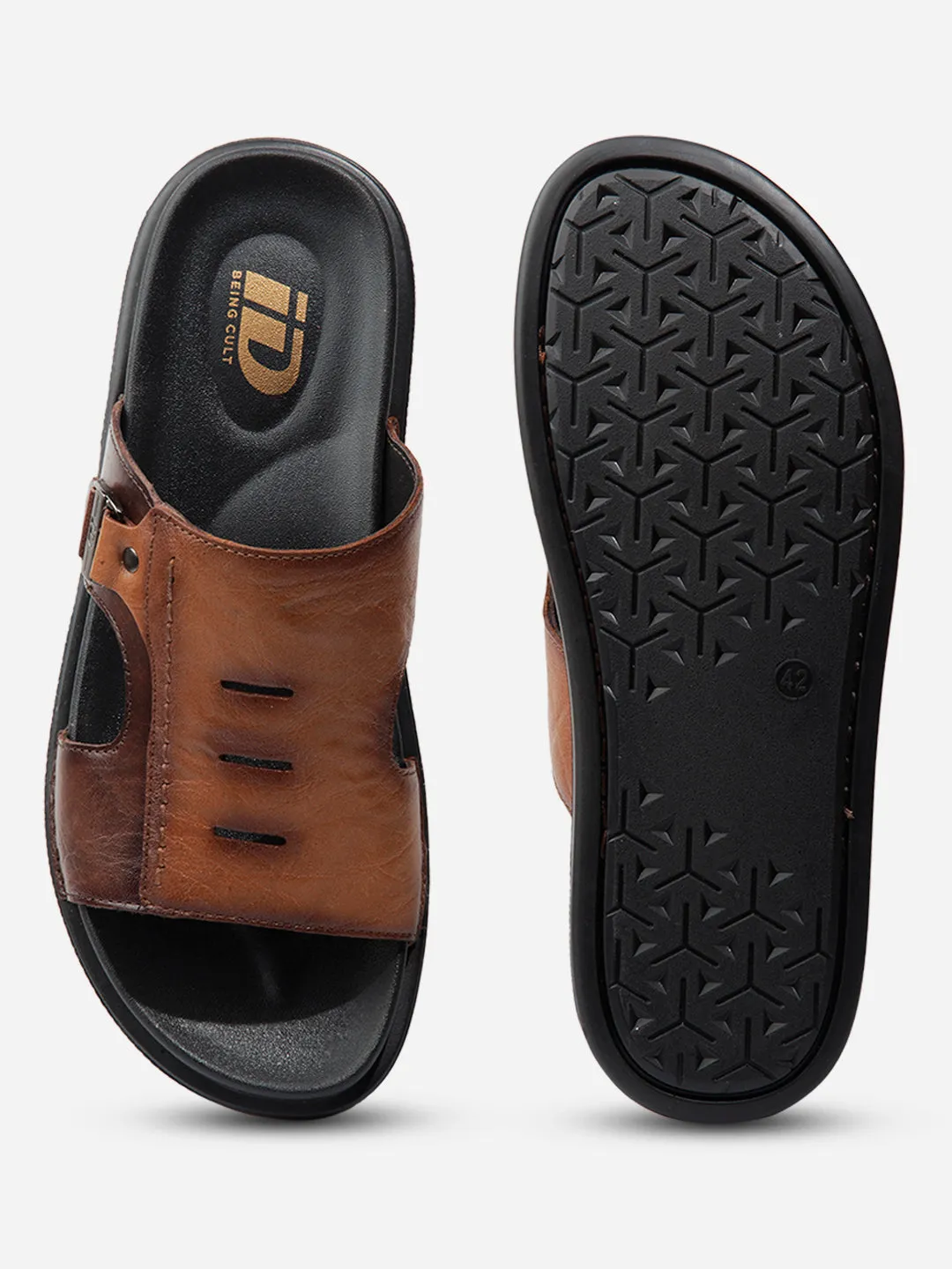 Men Tan-Brown Sandal / Slipper (ID4222)