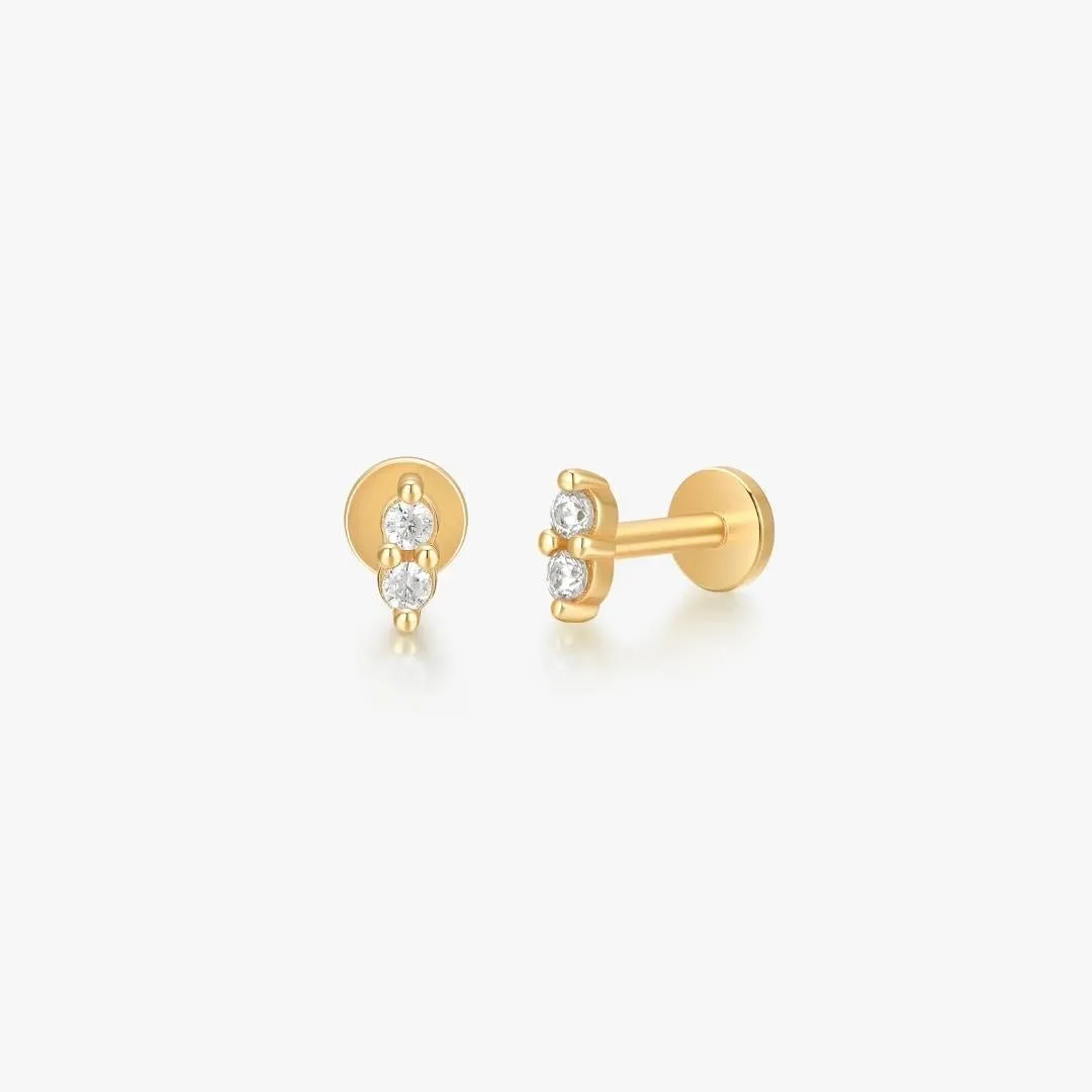 Mini Shimmer Threadless Flat Back Studs